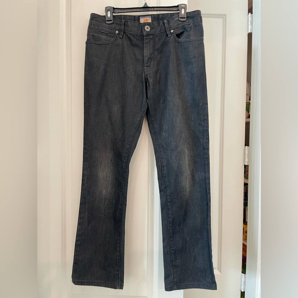 BOSS ORANGE Men's Black Denim Regular Fit Jeans